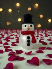 Yılbaşı Temalı Kardan Adam Biblo