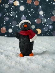 Yılbaşı Temalı Penguen Biblo