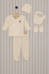 U.S. Polo Assn. Kız Bebek 5'li Zıbın Seti