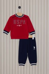 U.S. Polo Assn. Erkek Bebek 2'li Takım 6-9 Ay - Kırmızı