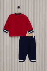 U.S. Polo Assn. Erkek Bebek 2'li Takım 6-9 Ay - Kırmızı
