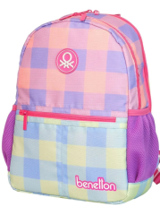 Benetton Ekose Desen Kız Çocuk İlkokul Çantası