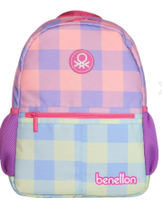 Benetton Ekose Desen Kız Çocuk İlkokul Çantası