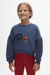 Örgü Çiçek Sweat