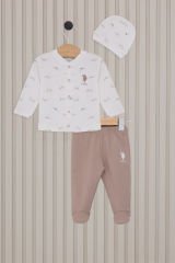 U.S. Polo Assn. Erkek Bebek Patikli 3'lü Takım