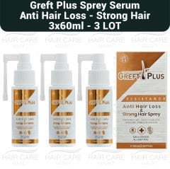 Greft Plus Anti Hair Loss & Strong Hair Spray - 3 LOT (3x60ml)