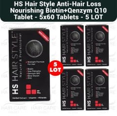 HS Hair Style Anti Hair Loss Hair Vitamin - 5 LOT (5x60 Tablets)