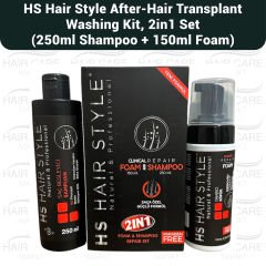 HS Hair Style After-Hair Transplant Washing Kit, 2in1 Foam+Shampoo Set (250ml + 150ml)