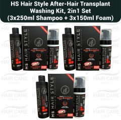 HS Hair Style After-Hair Transplant Washing Kit, 2in1 Foam+Shampoo Set - 3 LOT (3x250ml + 3x150ml)