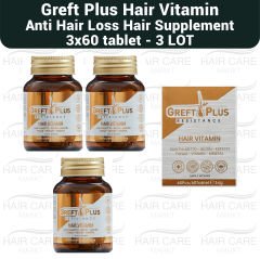 Greft Plus Anti Hair Loss Hair Vitamin Set (3x60 Tablets) - FDA APPROVED