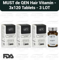 MUST de QEN Solid Progressive Hair Vitamin - 3×120 Tablets