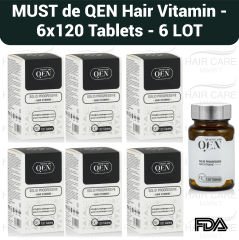 MUST de QEN Solid Progressive Hair Vitamin - 6×120 Tablets