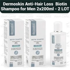 Dermoskin Biotin Anti Hair Loss Shampoo for Men - 2×200ml