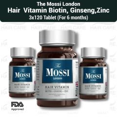 The Mossi London Hair Vitamin Tablet FDA APPROVED 3×120- 3LOT
