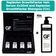 Replexion GrowthFactor Hair Serum 4x30ml and GF Shampoo Set