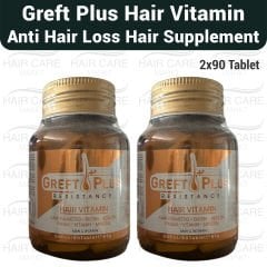 Greft Plus Anti Hair Loss Hair Vitamin (2×90 Tablets) - FDA APPROVED