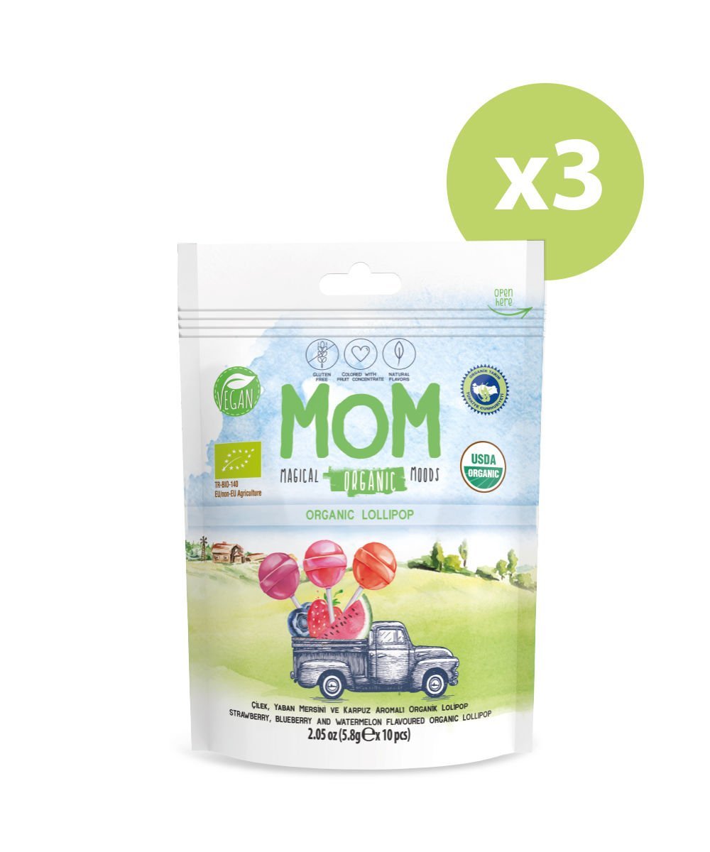 MOM C Vitaminli Organik Lolipop - 3'lü Paket