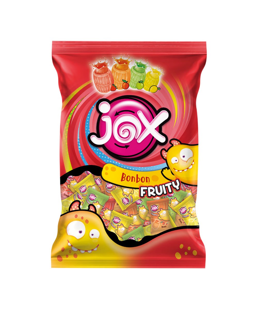Fruity Bonbon Meyve Aromalı Sıvı Dolgulu Bonbon Şeker 500 Gr