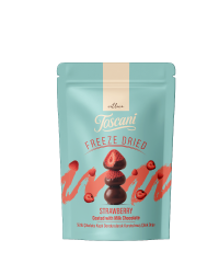 Toscani Sütlü Çikolata Kaplı Dondurularak Kurutulmuş Çilek Draje