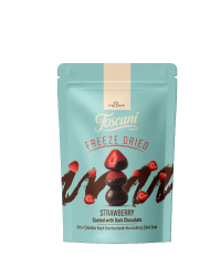 Toscani Bitter Çikolata Kaplı Dondurularak Kurutulmuş Çilek Draje