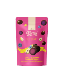 Toscani Sütlü Çikolata Kaplı Kurutulmuş Ayva & Yaban Mersini Draje