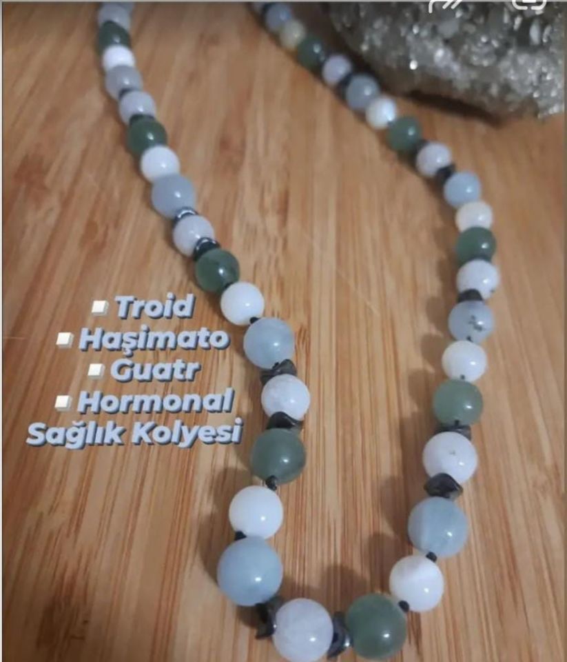 TRİOD KOLYE 8 MM AA KALİTE DOĞAL TAŞLAR