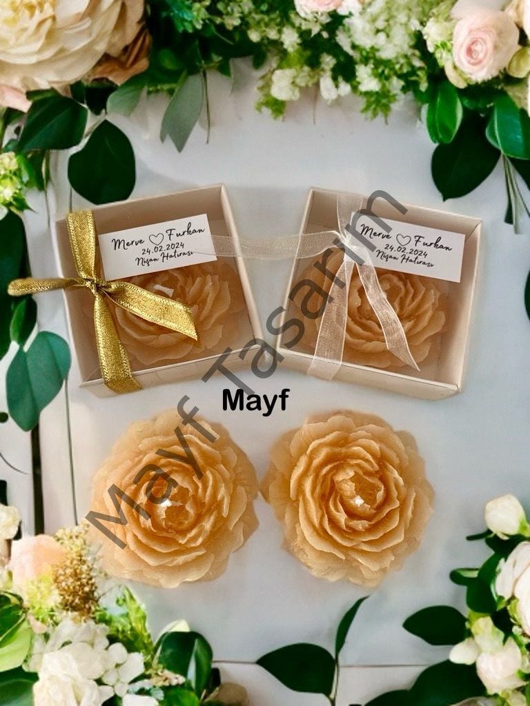 20 Adet Gold Şakayık Mum