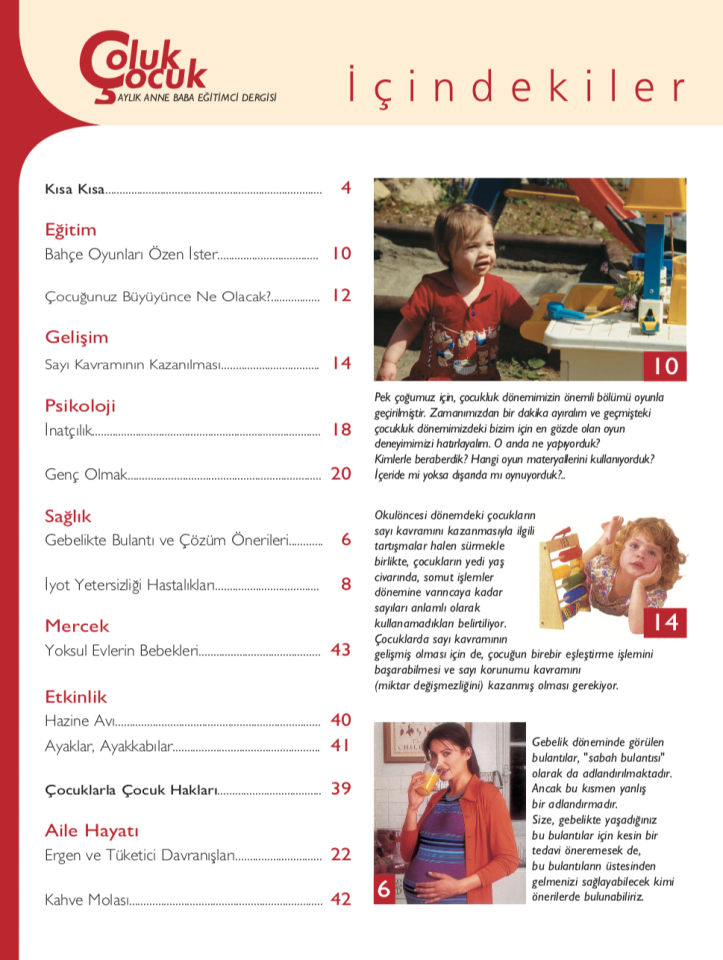 Çoluk Çocuk Aylık Anne Baba Eğitim Dergisi Sayı:14