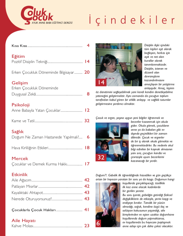 Çoluk Çocuk Aylık Anne Baba Eğitim Dergisi Sayı:23
