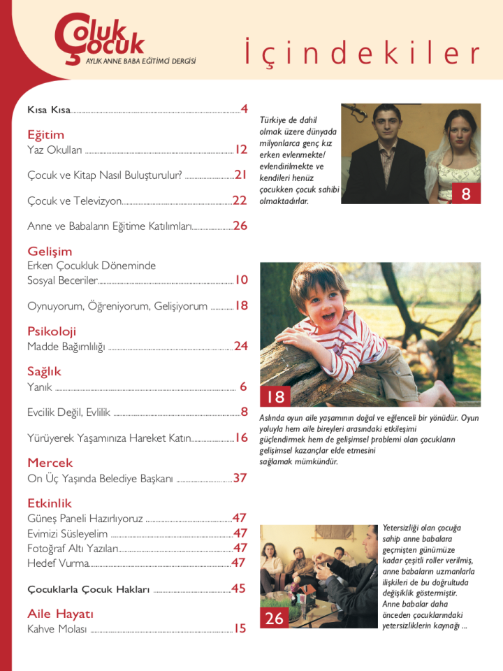 Çoluk Çocuk Aylık Anne Baba Eğitim Dergisi Sayı:40