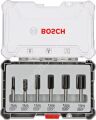 Bosch - Profesyonel 6 Parça Düz Freze Ucu Seti 8 mm Şaftlı 2607017466