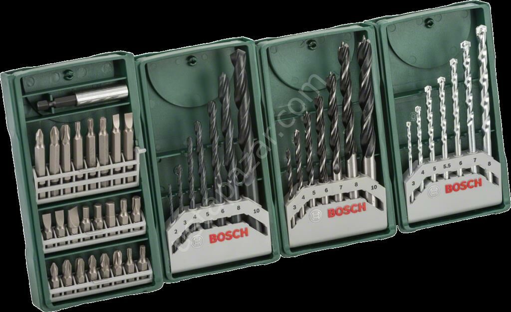 Bosch - X-Line Mini Ahşap, Beton, Metal, Vidalama Uçlu 3+1 Set