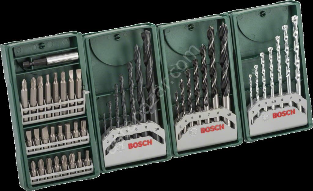 Bosch - X-Line Mini Ahşap, Beton, Metal, Vidalama Uçlu 3+1 Set 2607017071