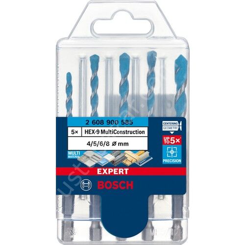 Bosch Expert Hex-9 Multiconstruction Delme Ucu Seti 4/5/6/6/8 mm 5 Parça