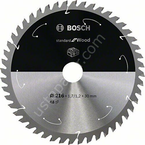 Bosch Ahşap Akülü Daire Test. Bıç. 216X30 mm 48 D 2608837723