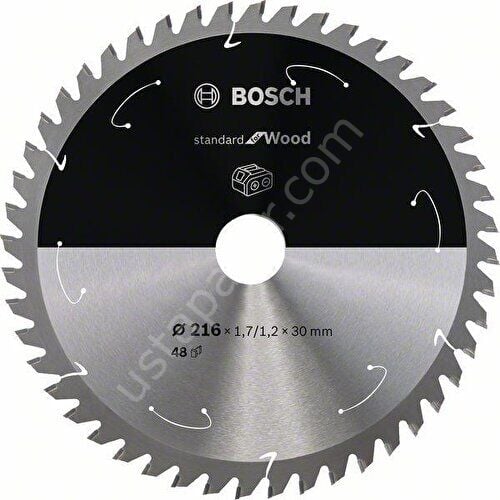 Bosch Ahşap Akülü Daire Test. Bıç. 216X30 mm 48 D 2608837723