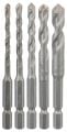 Bosch - Altıgen Şaftlı, HEX-9 Serisi HEX-9 Serisi Seramik için Matkap Ucu 5'li Set 4-5-6-8-10 mm 2608589528