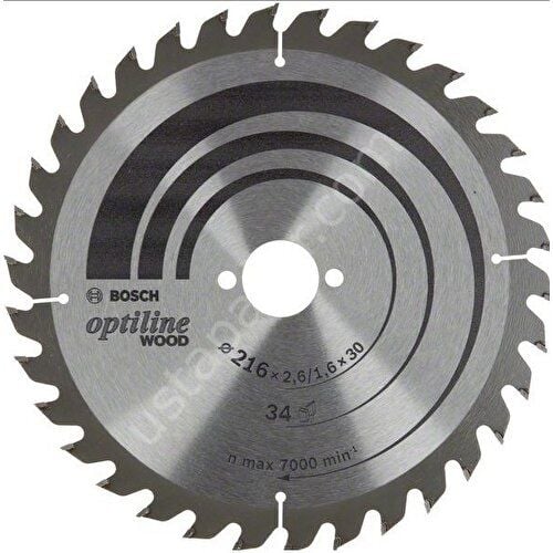 Bosch Optiline Wood Daire Testere Bıçağı 216MM 34DIŞ Ahşap