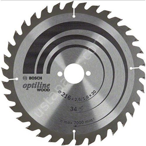 Bosch Optiline Wood Daire Testere Bıçağı 216MM 34DIŞ Ahşap