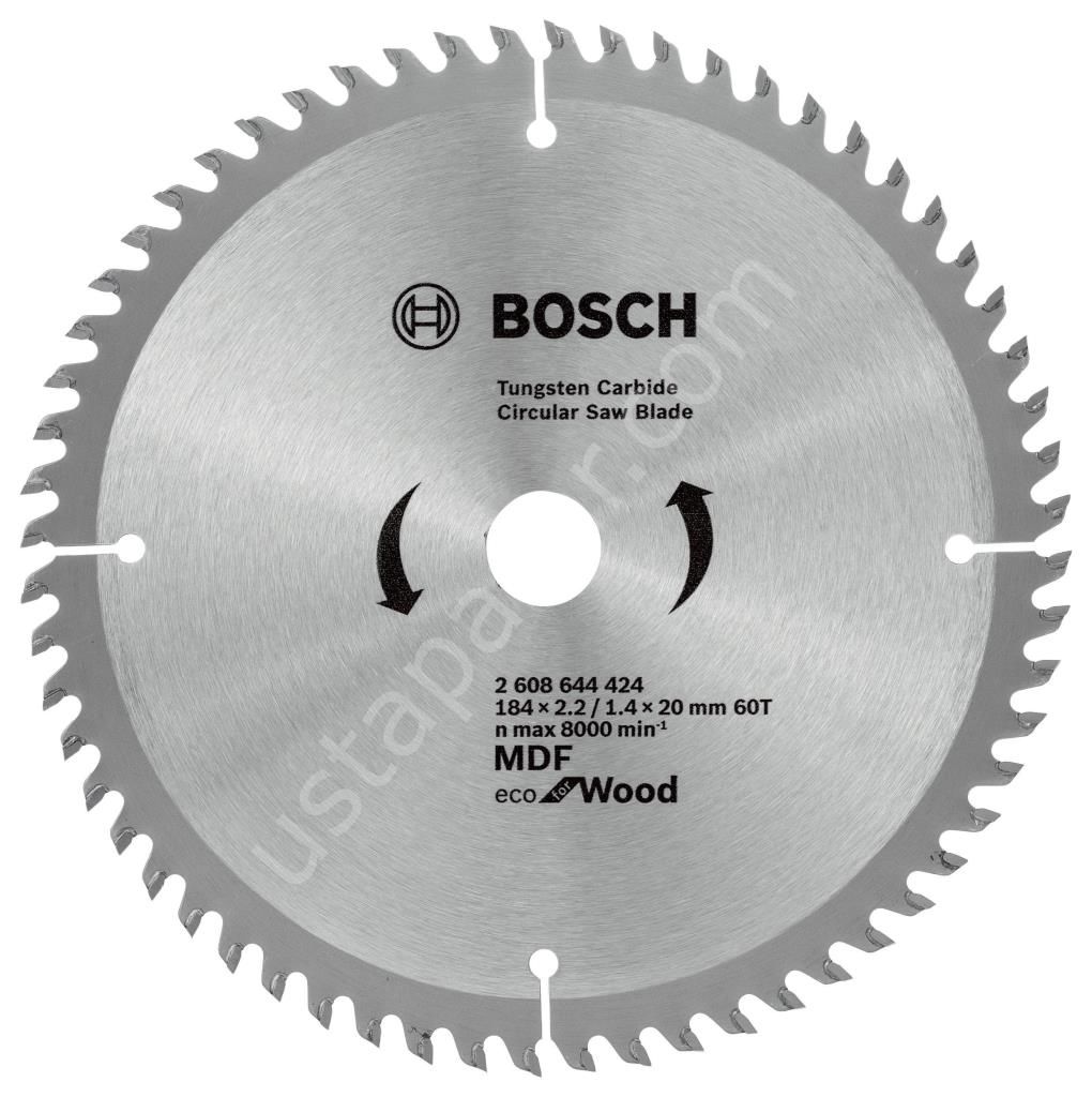 Bosch - Eco for Wood Daire Testere Bıçağı 184*20 mm 60 Diş 2608644424