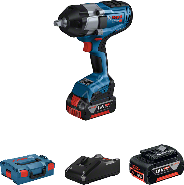 Bosch Professional GDS 18V-1000 (2 x 5.0 Ah; L-Boxx) Akülü Darbeli Somun Sıkma Makinesi 06019J8304
