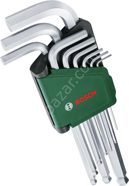 Bosch Alyan Anahtar Takımı Hex 9 Parça 1600A02BX9