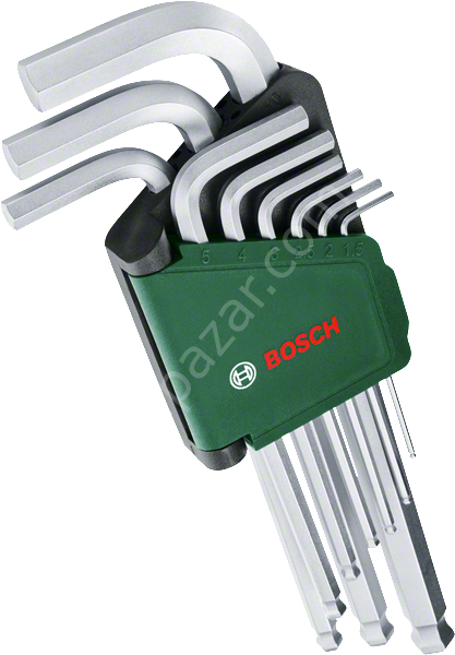 Bosch Alyan Anahtar Takımı Hex 9 Parça 1600A02BX9