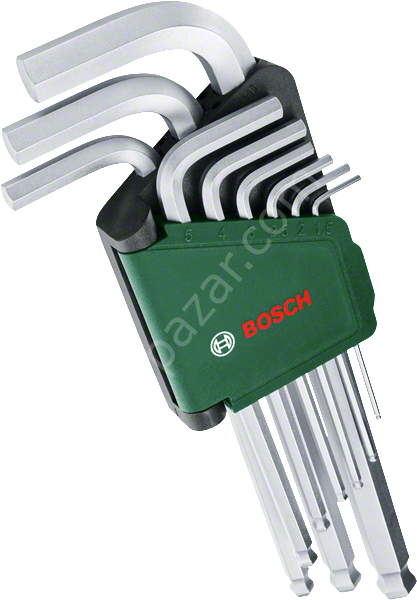 Bosch Alyan Anahtar Takımı Hex 9 Parça 1600A02BX9