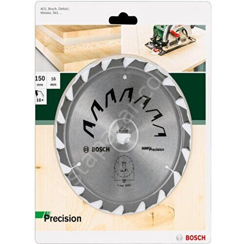 Bosch Pks 18 Için W Daire Test. Bıç. 150*16 mm 18 Diş  2609256D62