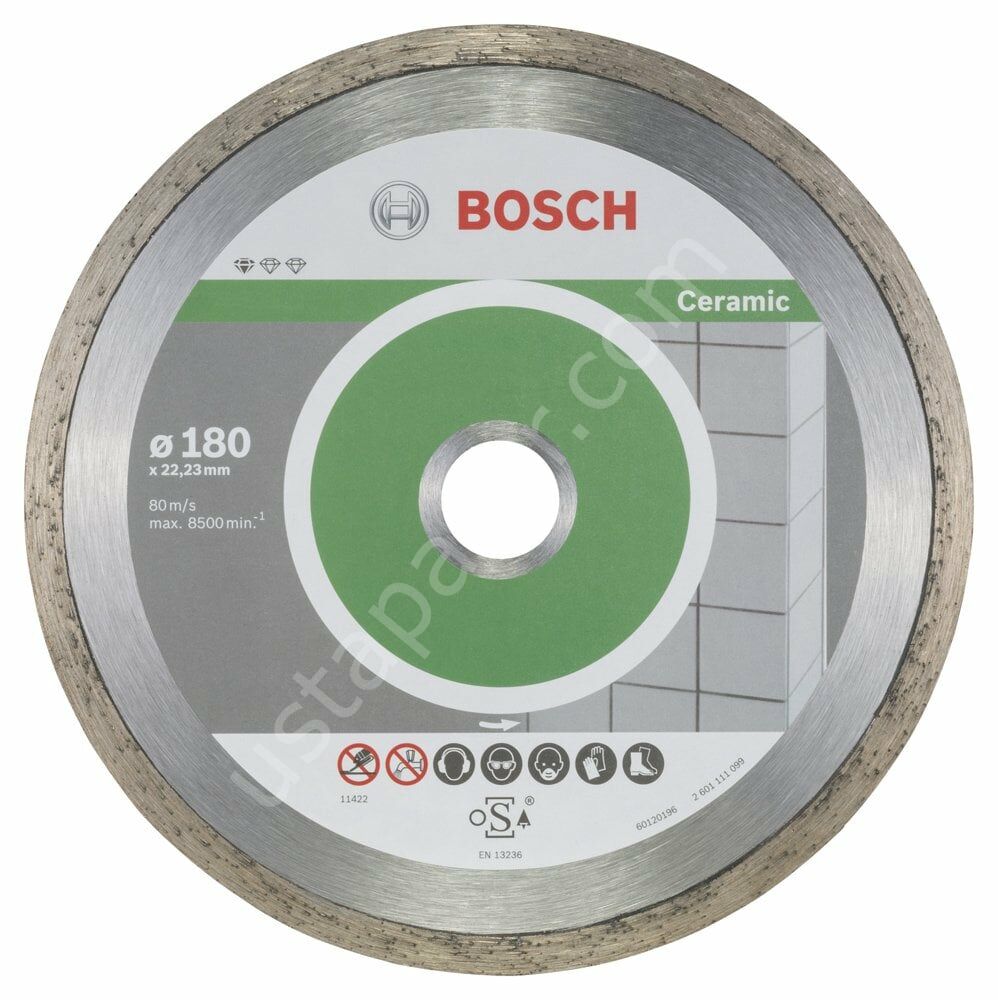 Bosch - Standard Seri Seramik İçin, 9+1 Elmas Kesme Diski Set 180 mm 2608603233
