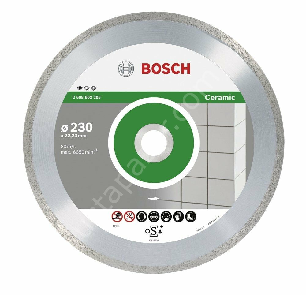 Bosch - Standard Seri Seramik İçin, 9+1 Elmas Kesme Diski Set 230 mm 2608603234