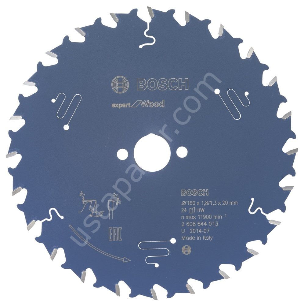 Bosch - Expert Serisi Ahşap için Daire Testere Bıçağı 160*20 mm 24 Diş 2608644013