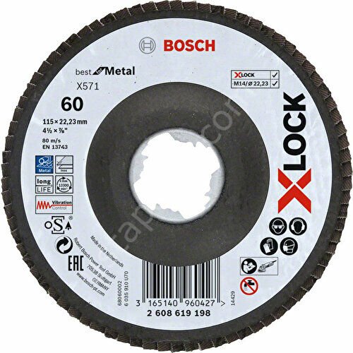 Bosch X-Lock Best For Metal 115MM 60KUM Flap - 2608621764