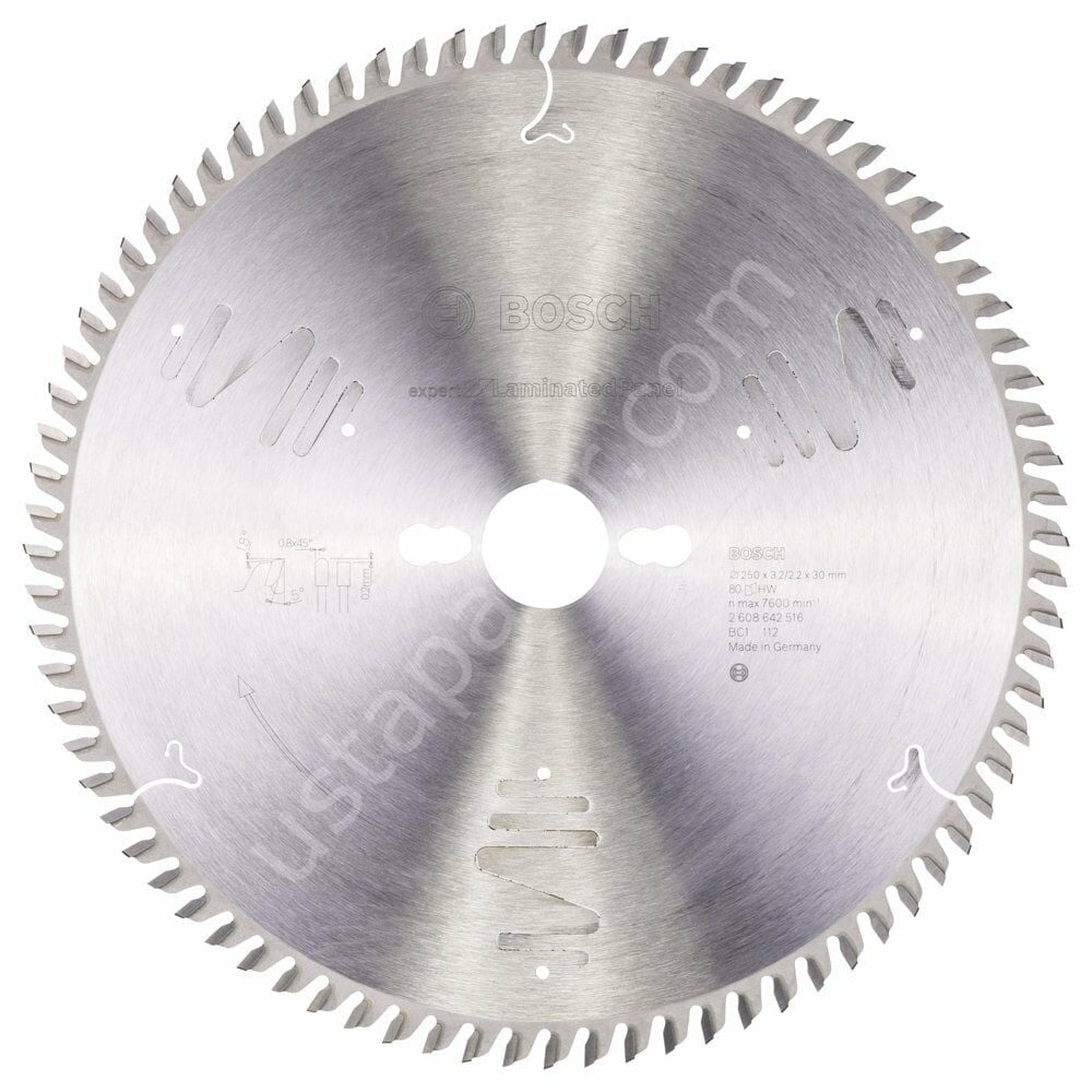 Bosch - Expert Serisi Lamine Panel için Daire Testere Bıçağı 250*30 mm 80 Diş 2608642516